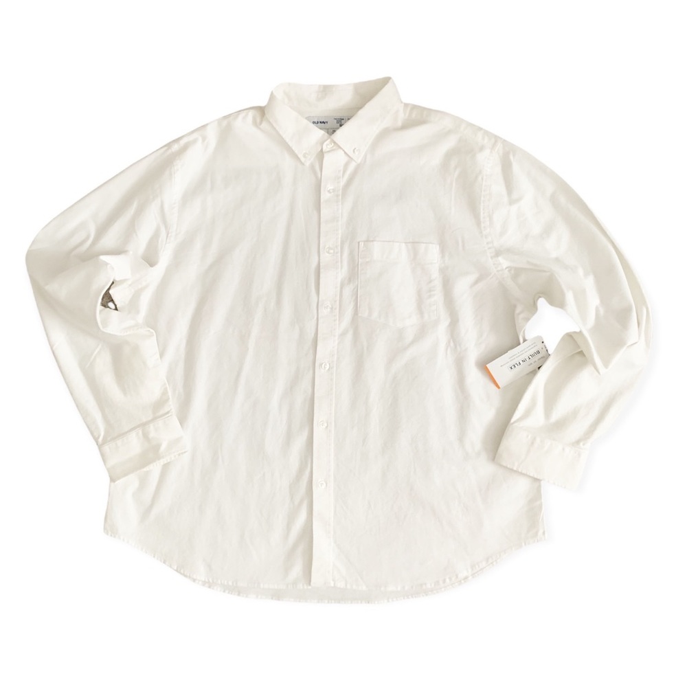 NWT Old Navy White Men's Button Down Shirt - XXL